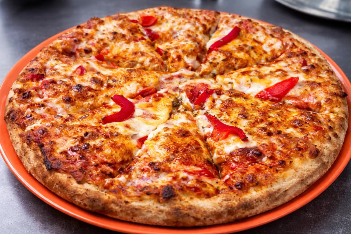 Pizza artesanal Pidepizza — masa hecha en local, Puente Genil